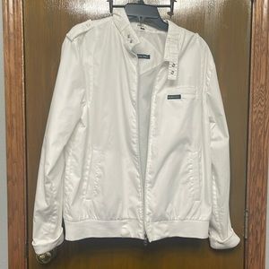 White Members Only Classic Iconic Mens Jacket Large